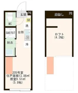 ハーモニーテラス見次公園【1階】の間取り