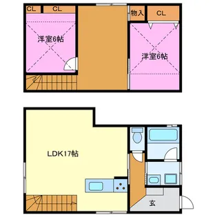 静岡県浜松市中央区十軒町【一戸建】の間取り