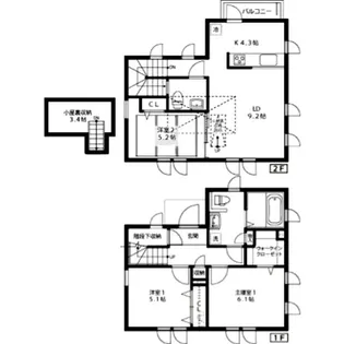 東京都調布市深大寺東町5【一戸建】の間取り