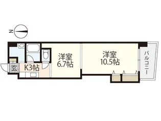 パステロ アロッジオ45東蟹屋【2階】の間取り