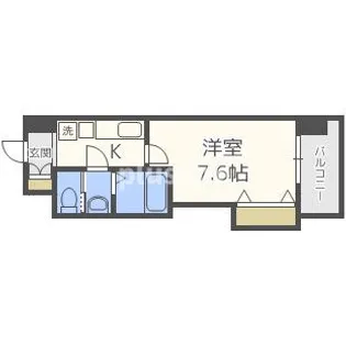 1Kの間取り画像