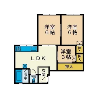 ルガール東海【1階】の間取り