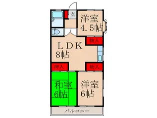 神宝ハイツ【1階】の間取り