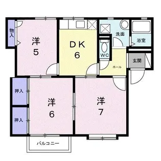 グレイスコートII【1階】の間取り