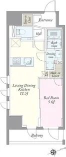 JP noie 上野稲荷町【7階】の間取り
