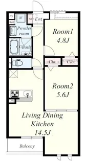 カシータ・ソル【1階】の間取り