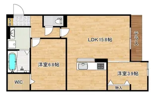 大阪府大阪市阿倍野区西田辺町2【マンション】の間取り