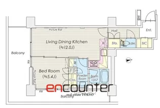 シャトレ信濃町【7階】の間取り
