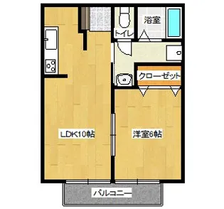 1LDKの間取り画像
