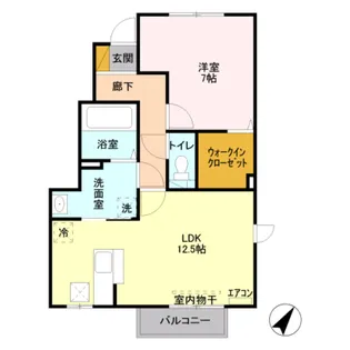 新潟県新潟市東区空港西1【アパート】の間取り