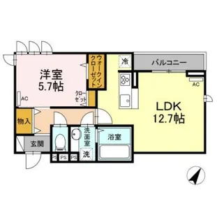 セジュール大森東【2階】の間取り