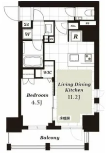 東京都港区赤坂6【マンション】の間取り
