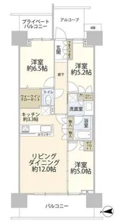 グランドメゾン品川シーサイドの杜【1階】の間取り