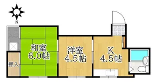 西方ハイツ【2階】の間取り