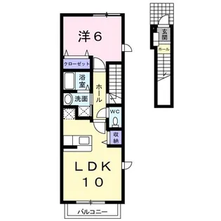 メゾン・プレインD【2階】の間取り