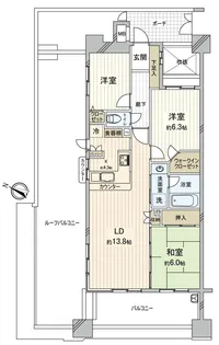 レクセルマンション習志野【6階】の間取り