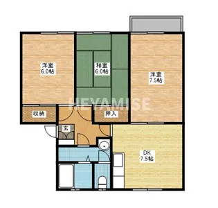 サンハイツ野田【2階】の間取り