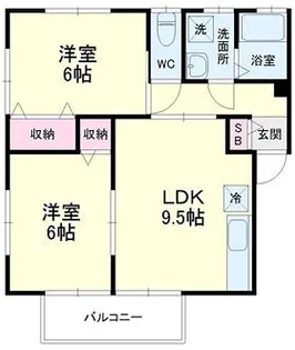 クラウンハイツN【2階】の間取り