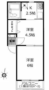 光陽パークハイツII【1階】の間取り