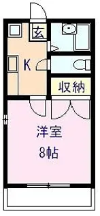 スペイシャスコーポ【2階】の間取り