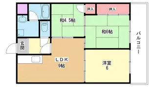大阪府豊中市上野西2【マンション】の間取り