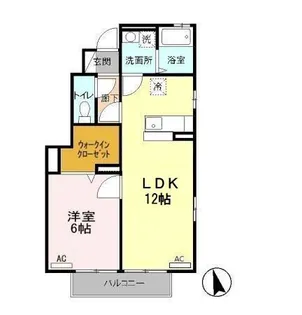 フローリッシュ ABCD【1階】の間取り