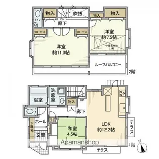 神奈川県横浜市瀬谷区下瀬谷1【一戸建】の間取り