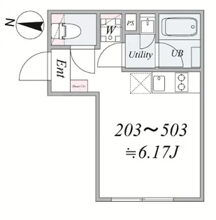 EN 品川(エン シナガワ)【4階】の間取り