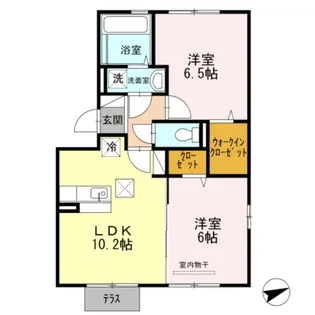 さくらそう 世安一号館【1階】の間取り