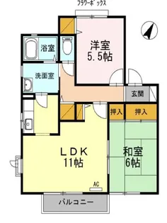 ヘルメス【1階】の間取り