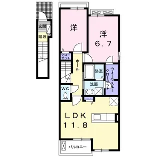 マンダリーヌ【2階】の間取り