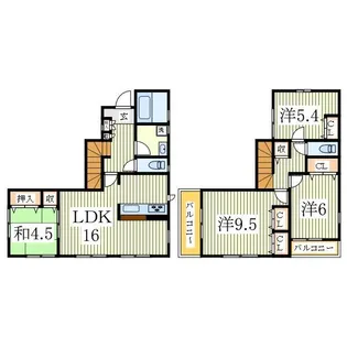千葉県我孫子市布佐酉町【一戸建】の間取り