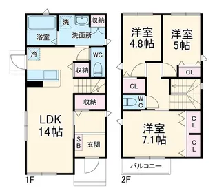 神奈川県川崎市宮前区菅生3【一戸建】の間取り