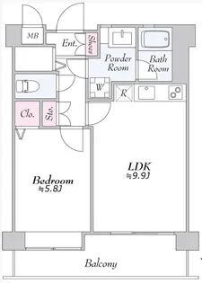 Daiwa芝浦ビル【10階】の間取り