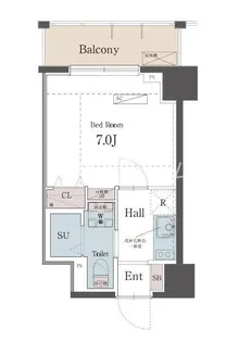 ラグゼナ横浜鶴見【7階】の間取り