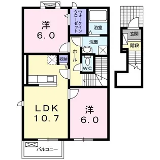 茨城県小美玉市羽鳥【アパート】の間取り