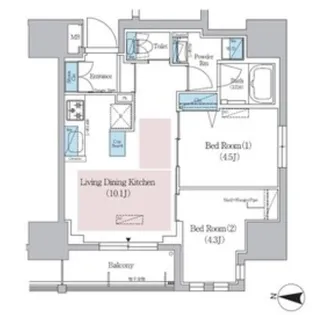 アーバネックス錦糸公園【2階】の間取り