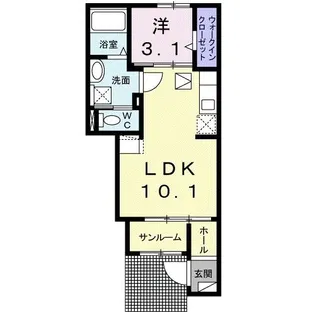 カーサ・コスメーア【1階】の間取り