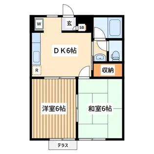 ウィング・テンB棟【1階】の間取り