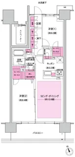 プラウド宇都宮馬場通リ【8階】の間取り