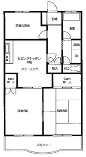 ホワイトヴィラ中里【3階】の間取り