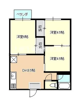 コーポ・イズミ【2階】の間取り