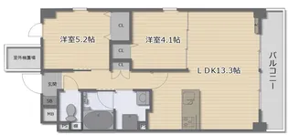パークエクセル三国ヶ丘【2階】の間取り