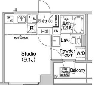 コンフォリア上野広小路【2階】の間取り