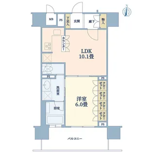 リーガル四ツ橋立売堀II【7階】の間取り