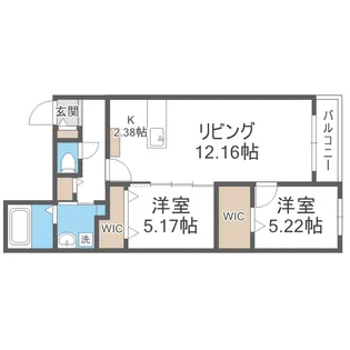 ビッグレジデンス北32条【4階】の間取り