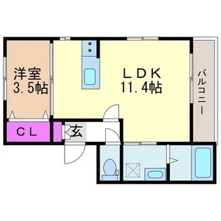 シャローム ノア【2階】の間取り