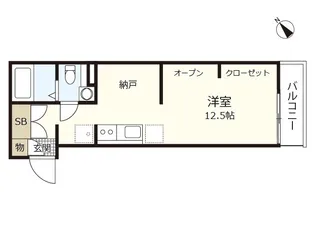 エタニティ八幡【1階】の間取り