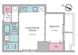 クロスレジデンス日本橋本町【11階】の間取り
