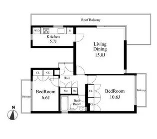 パシフィックハウス池尻【3階】の間取り